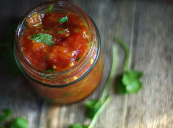 Charred tomato salsa