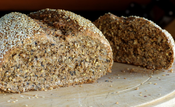 seeded wheat and rye bread